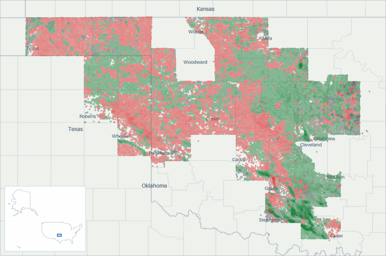 Well map of Anadarko. The full map is further down this page.