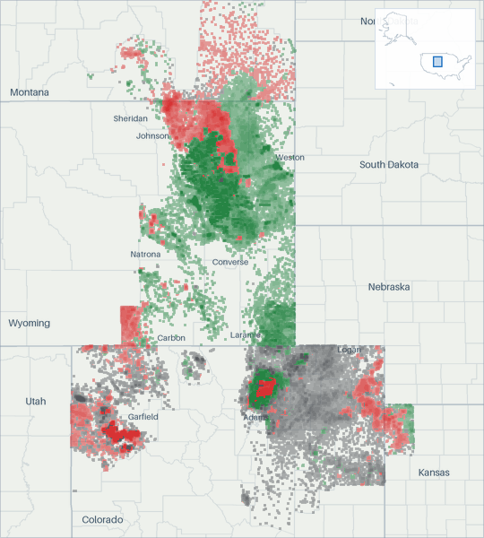 Well map of Niobrara. The full map is further down this page.