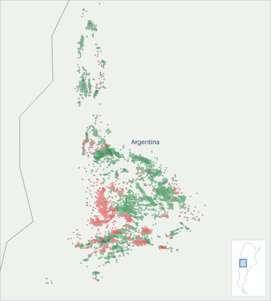 Well map of Vaca Muerta. The full map is further down this page.