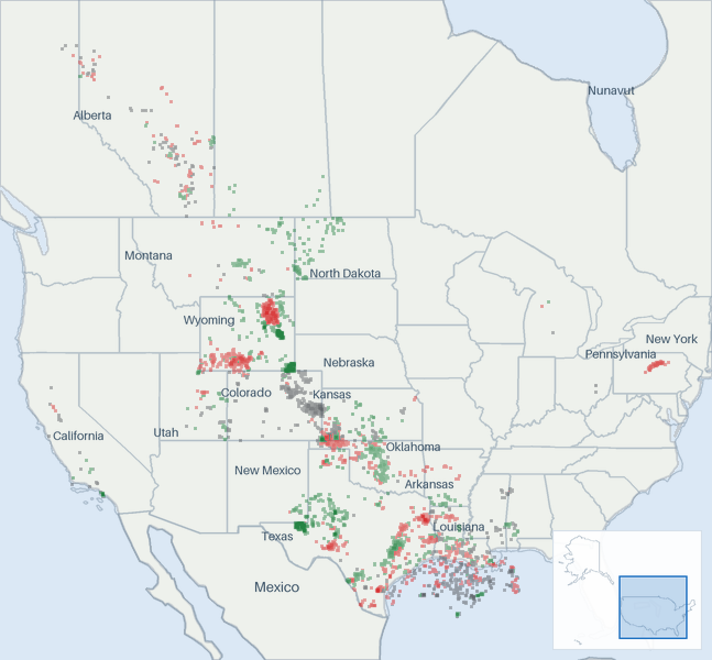 Well map of Anadarko Petroleum. The full map is further down this page.