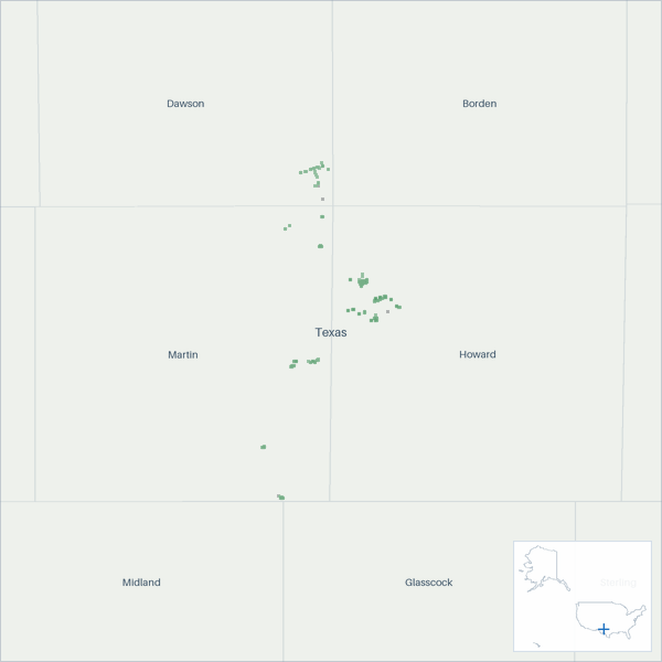 Well map of Birch Operations. The full map is further down this page.