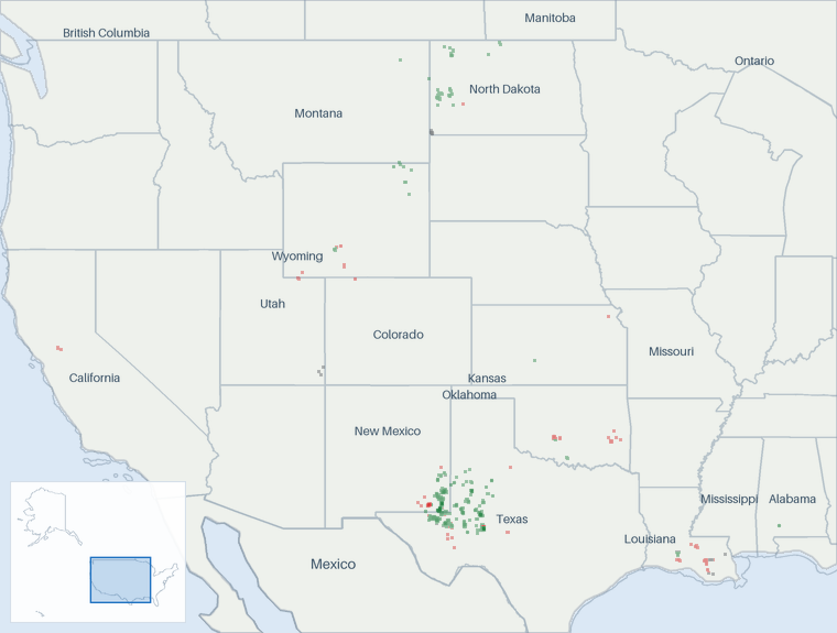Well map of BTA Oil Producers. The full map is further down this page.