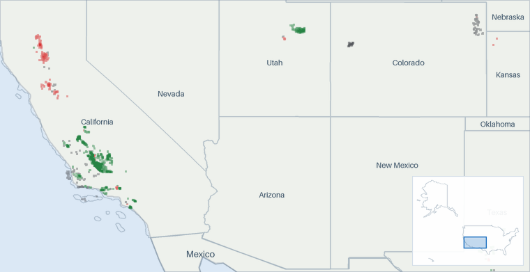 Well map of California Resources Corporation. The full map is further down this page.