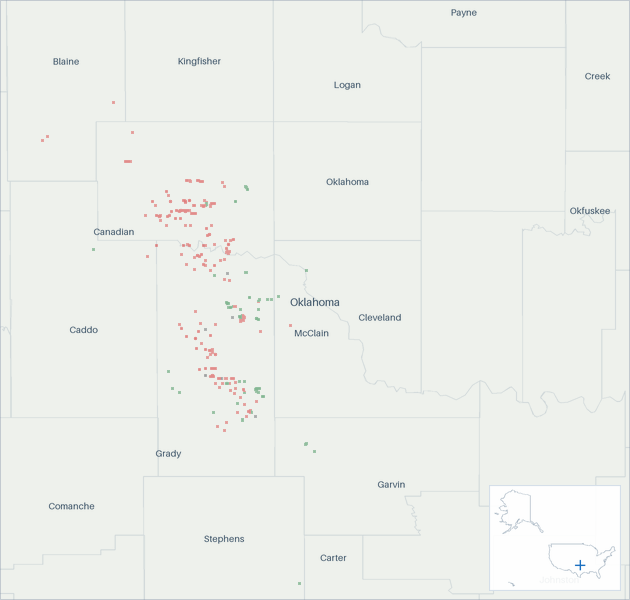 Well map of Camino Natural Resources. The full map is further down this page.