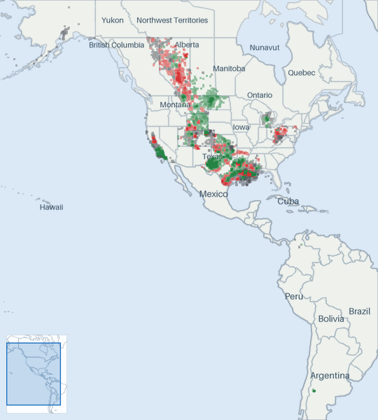 Well map of Chevron. The full map is further down this page.