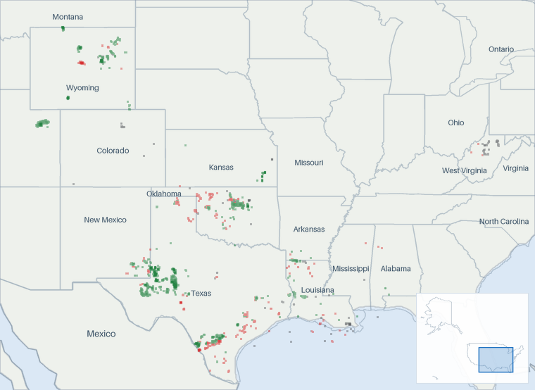 Well map of Crescent Energy Company. The full map is further down this page.