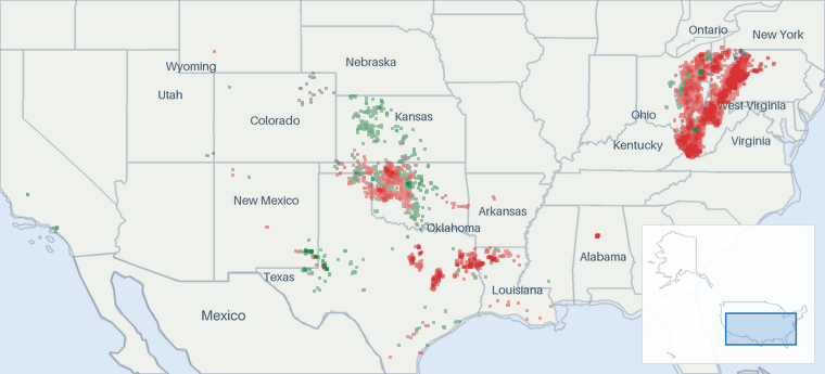 Well map of Diversified Energy Company. The full map is further down this page.