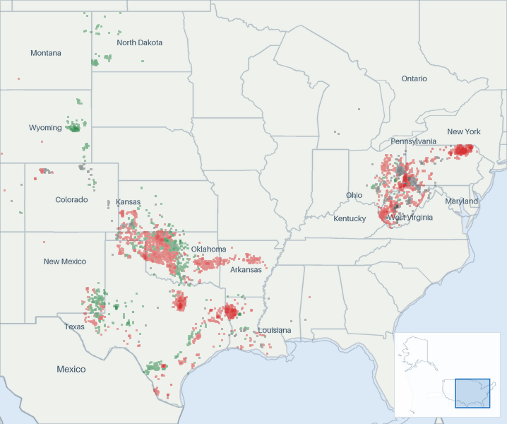 Well map of Expand Energy. The full map is further down this page.