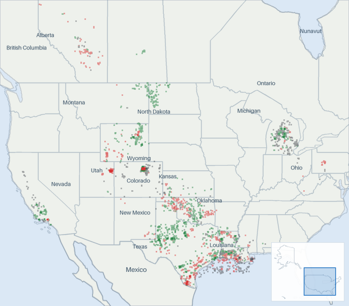 Well map of Kerr-McGee Corporation. The full map is further down this page.