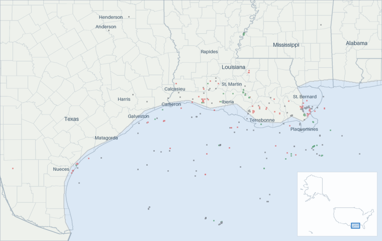 Well map of LLOG Exploration Offshore. The full map is further down this page.