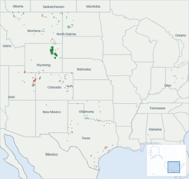 Well map of The Anschutz Corporation. The full map is further down this page.