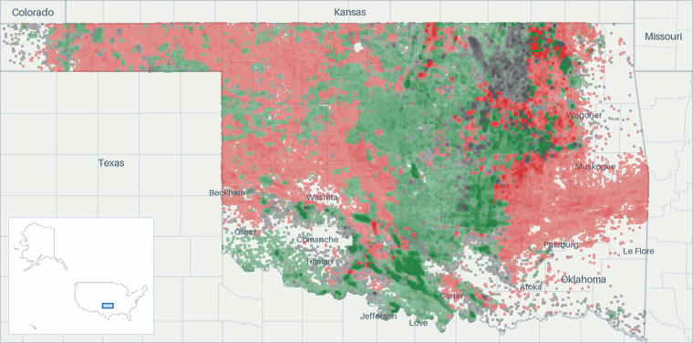 Well map of Oklahoma. The full map is further down this page.